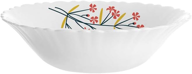 Borosil 19-Piece Opal Glass Dinnerware Set for 6 - Chip & Stain Resistant, Dishwasher & Microwave Safe
