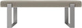 VANT Upholstered Bed Bench - Vintage Leather Dusty Taupe - Brushed Nickel - Contemporary Modern, Bedroom Bench Seat, Hallway, or Entryway