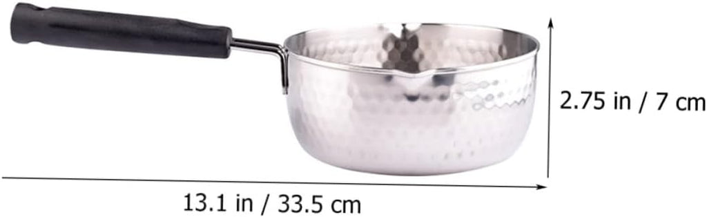 Snow Pan Japanese Yukihira Pan Milk Pan Sauce Pan Japanese Yukihira Pot Cooking Pot Pasta Noodles Pot Fried Milk Pot Boiling Pot Saucier Big Pot Stainless Steel Sauc Pot