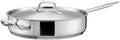 TrueCraftware- 7 Qt. Stainless Steel Sauté Pan with Lid and Welded Hollow Handle - Chef Cooking Pan Egg Pan Fry Omelet Sauté Pans Cookware NSF Certified