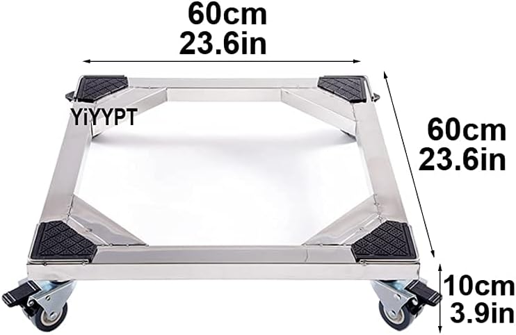 Heavy Duty Dryer Machine Appliance Rollers Base 4 Wheels Pedestal Washing Machine Stand Dryer & Fridge Furniture Carrier Universal Trolley for Refrigerator, Wine Cooler ()