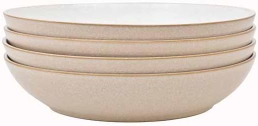 Denby Elements 4 Piece Pasta Bowl Set, Beige