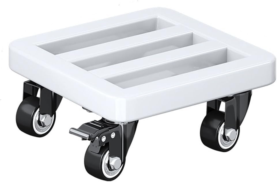 Heavy Duty Plant Caddy Square Garden Planter Trolley with Rolling Wheels for Indoor Outdoor Large Flower Pots Mover Mobile Base Tray Universal Wheel