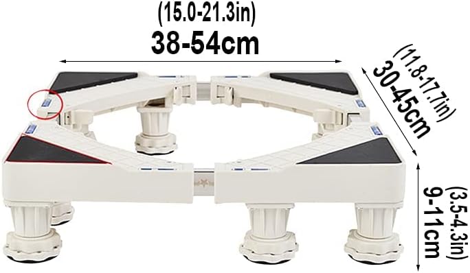 Adjustable Washing Machine Base Washing Machine Stand Base Universal Base Fridge Stand Washing Machine Holder Bracket 14-17cm Adjustable Dryer Dishwasher Anti-Rust Fixed Base