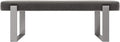 VANT Upholstered Bed Bench - Velvet Gothic Grey - Brushed Nickel - Contemporary Modern, Bedroom Bench Seat, Hallway, or Entryway