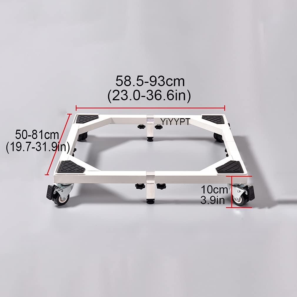 Universal Appliance Wheels Washing Machine Stand Base - Adjustable Fridge Freezer Trolley for Tumble Dryers - Extendable Length 58.5-93cm - Movable Base Bracket - Amazon Stand
