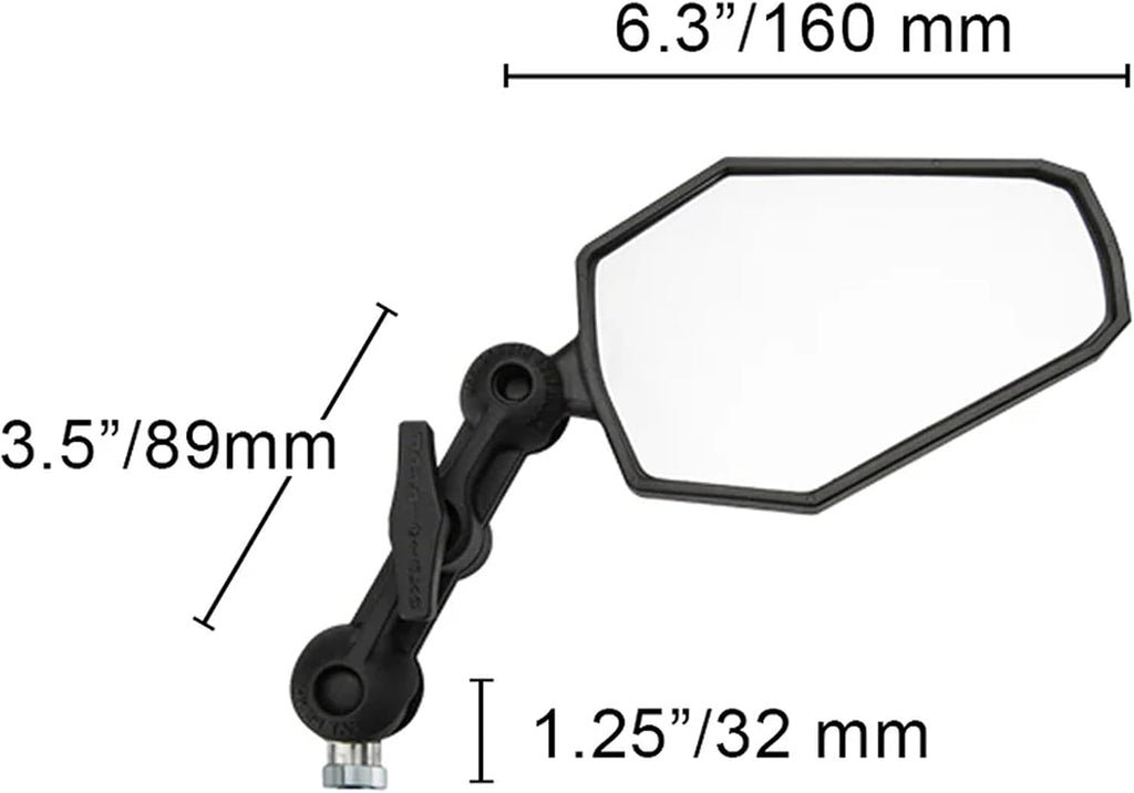 Doubletake Adventure 3.5' Mirror Kit 2.0, Universal Fit Folding Motorcycle Mirrors, Guaranteed for Life.