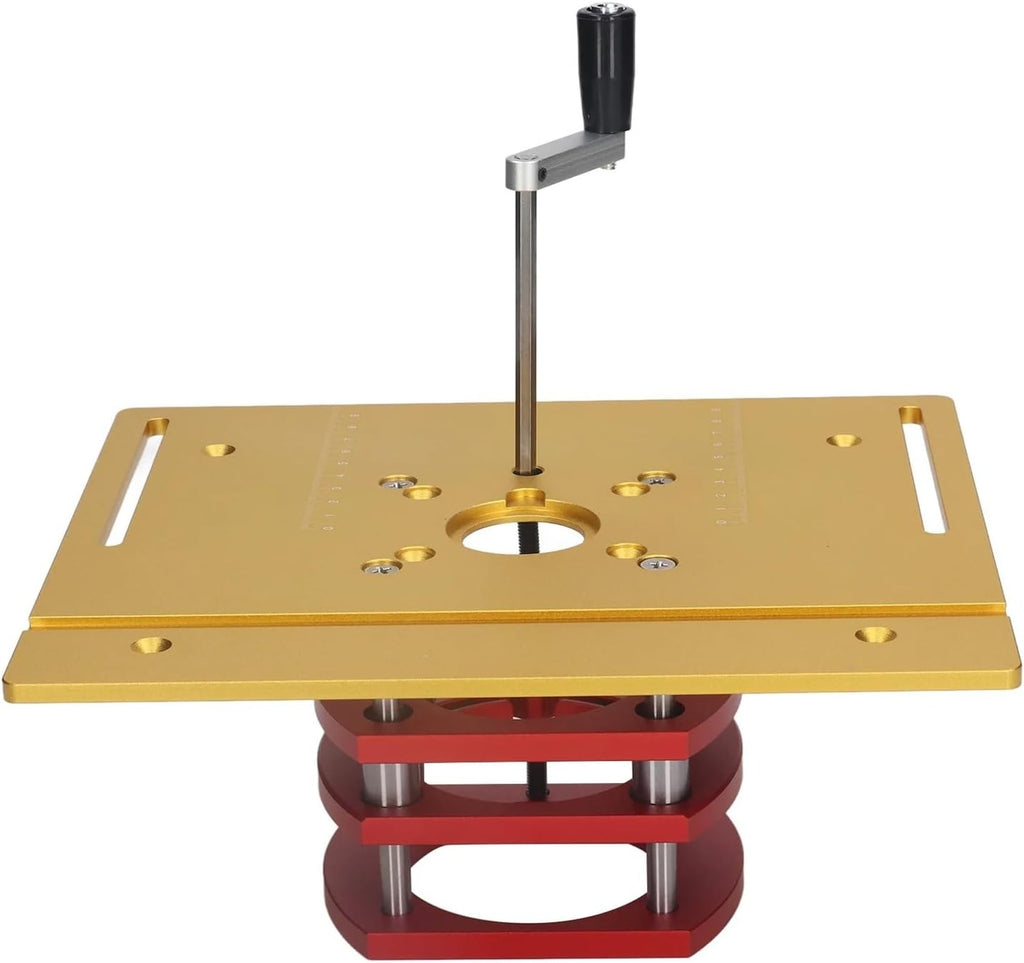 Router Manual Lifting Router System Kit Router Table Insert Base Plate Router System Router Table System(GOLD)