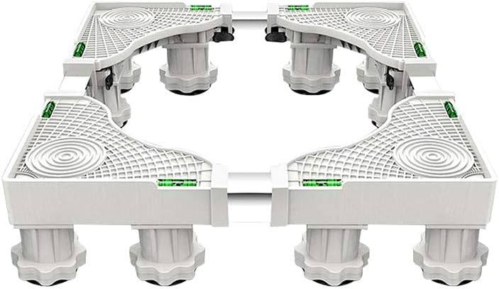 Adjustable Washing Machine Base Washing Machine Stand Universal Anti-Rust Heavy Duty Dryer Base Holder Bracket Length/Width 43-65cm Stand for Fridge, Air Conditioner, Dishwash
