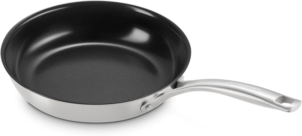 Le Creuset Essential Stainless Steel Non-Stick Shallow Round Frying Pan, 9.5'
