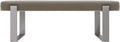 VANT Upholstered Bed Bench - Velvet Sand Storm - Brushed Nickel - Contemporary Modern, Bedroom Bench Seat, Hallway, or Entryway