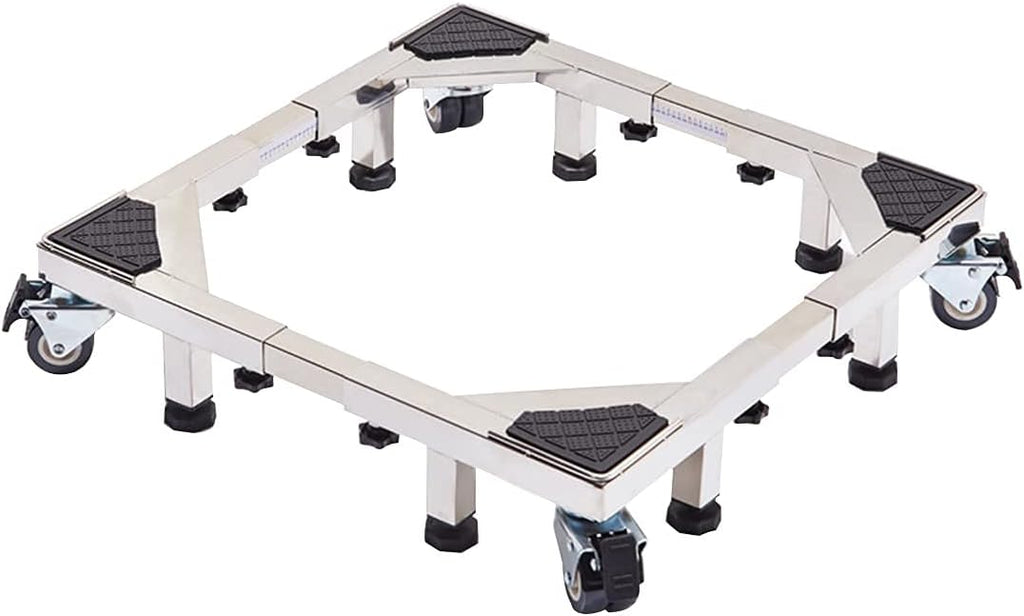 Adjustable Washing Machine Base Heavy Duty Washing Machine Stand Universal Base Fridge Stand Multi-Functional Furniture Roller Holder Stand Dryer Shelf 4/8/12 Feet Cabinet Coo