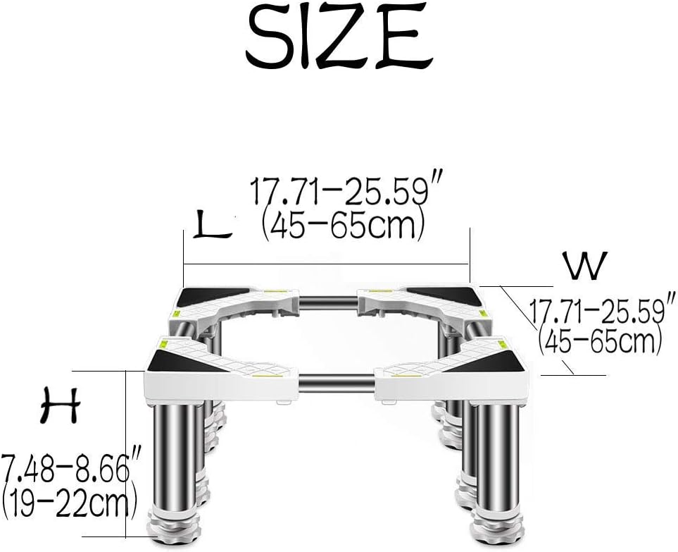 Heightening Washing Machine Stand Universal Base Dorm Fridge Stand Telescopic 4/8/12 Feet Adjustable Holder Outdoor Roller Floor Trays for Furniture Cabinet Vertical Air Condi