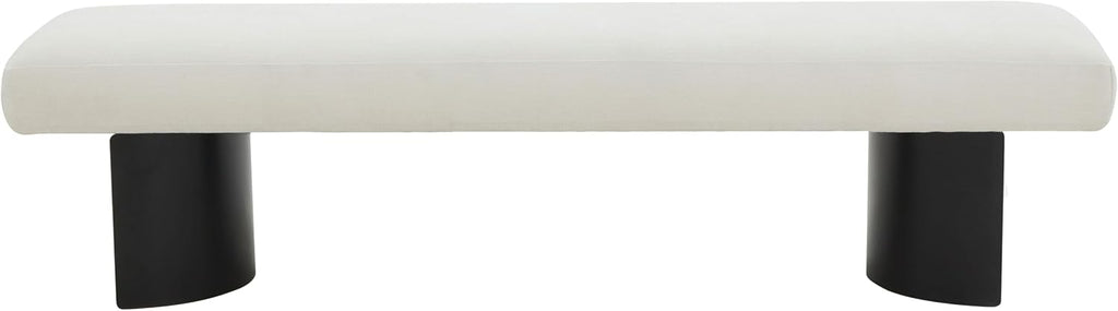 SAFAVIEH Couture Collection Raelee Modern Contemporary White/Black Metal Legs Bench