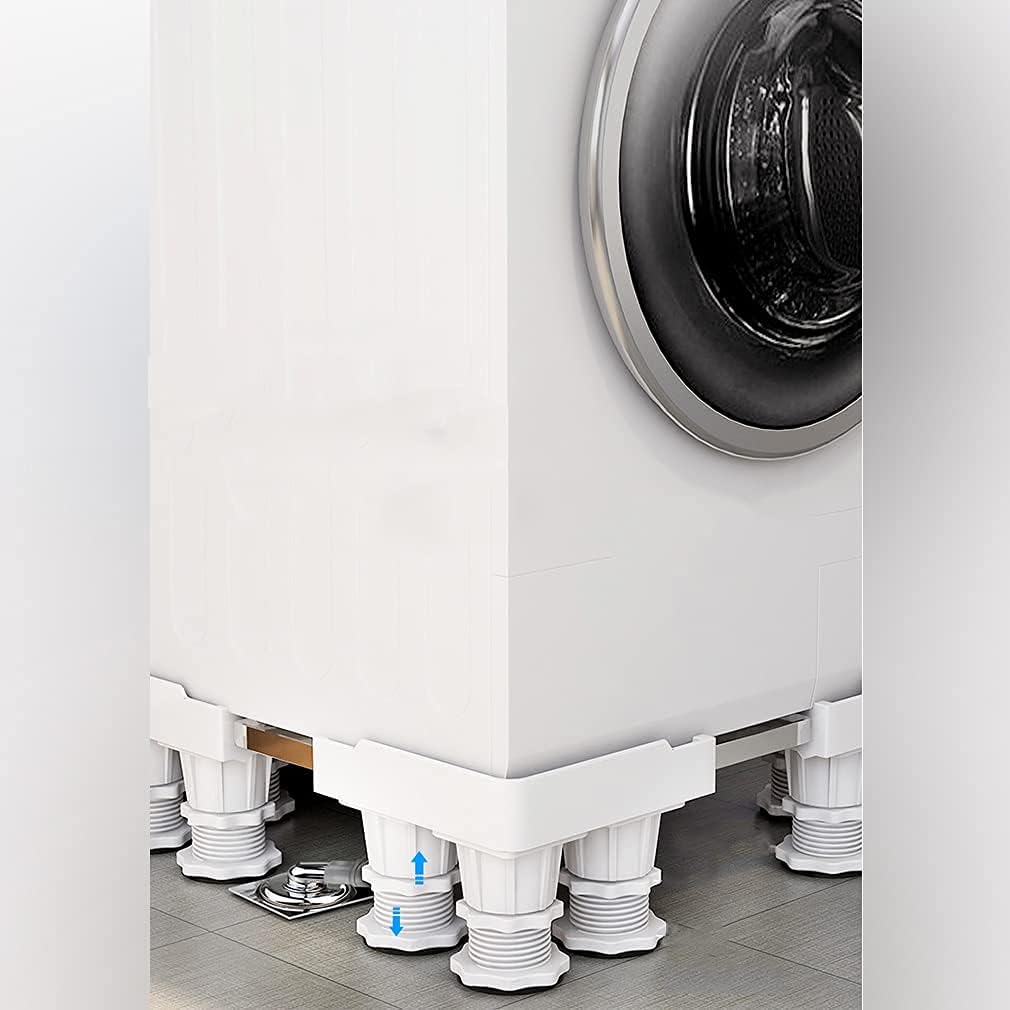 Adjustable Washing Machine Base Fridge zer Wheels Heavy Duty Universal Fridge zer Trolley Width 53-83cm Washing Machine Base Stand Movable Dryer and Base Bracket Doubl