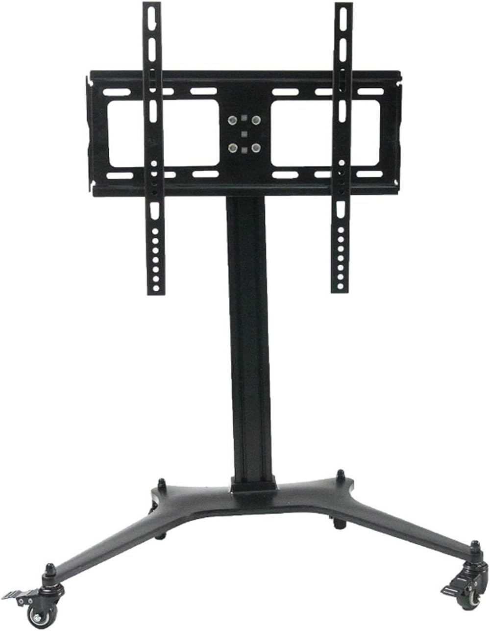 Universal TV Stand with Wheels, Adjustable Mobile TV Cart for 32-55 Inch TVs, Height Adjustable, Rotatable Base, Holds Up to 70lbs