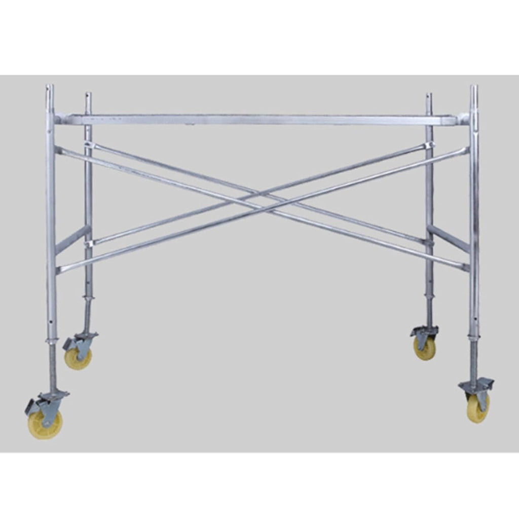 6 Inch Heavy Duty Universal Scaffolding Mobile Wheel with Brake, Adjustable Screw Caster, Movable Frame Base Wheel(Regular)