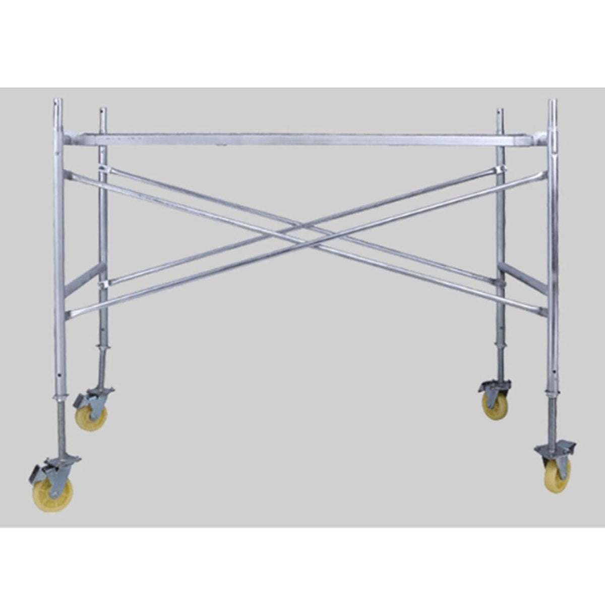 6 Inch Heavy Duty Universal Scaffolding Mobile Wheel with Brake, Adjustable Screw Caster, Movable Frame Base Wheel(Regular)