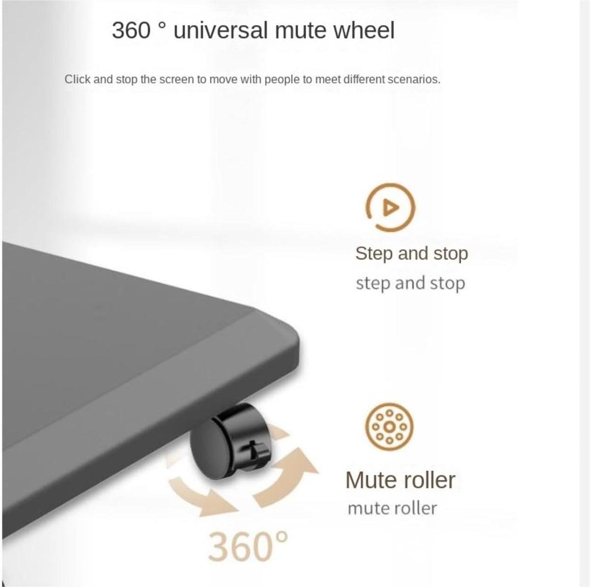 Universal TV Stand Television Stands Floor TV Stand with Double Tray for 36 to 70 Inch TVs, Swivel TV Stand with Wheels Mobile TV Cart Adjustable Shelf TV Stands (Svart 6