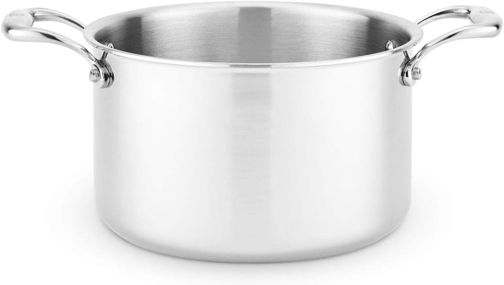 Heritage Steel 5 Quart Sauce Pot - Titanium Strengthened 316Ti Stainless Steel with 5-Ply Construction - Induction-Ready and Fully Clad, Made in USA