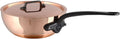 Mauviel M'Heritage M150CI 1.5mm Polished Copper & Stainless Steel Chef Pan With Lid, And Cast Iron Handles, 3.6-qt, Made in France
