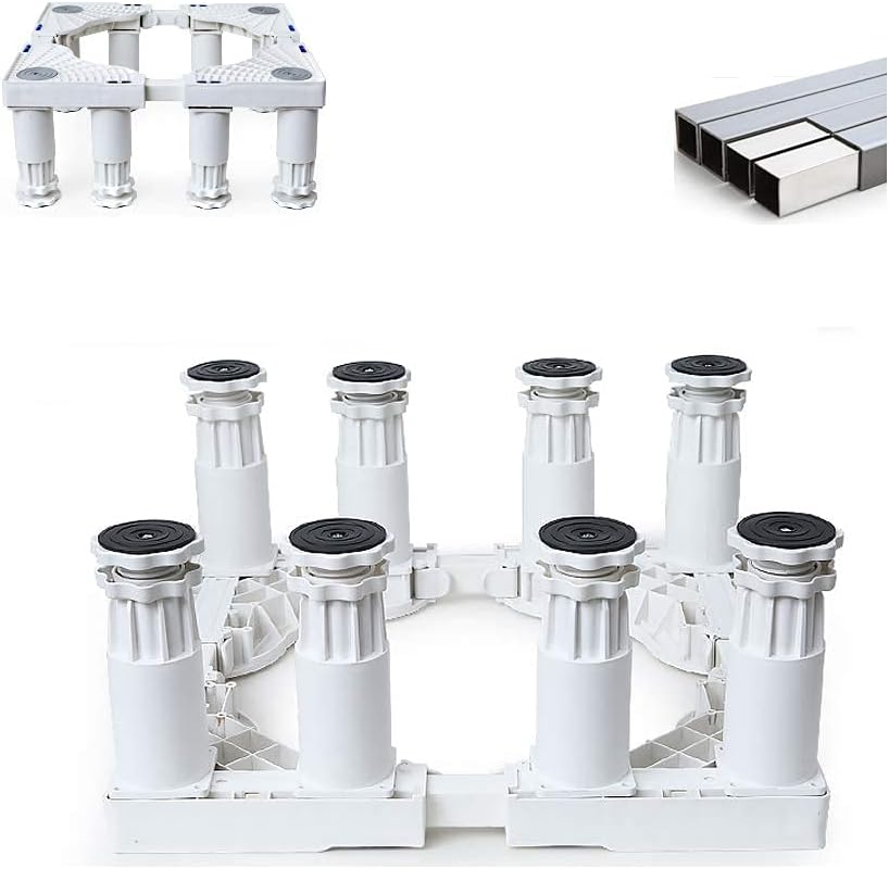 Adjustable Washing Machine Base Washing Machine Stand Base Upgraded Washing Machine Stand Universal Appliance Stand 18.5-21.5cm Adjustable Fridge zer Base Bracket for Drye