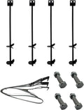 Mobile Home Part Set of 4 Auger Anchors; 4-8 ft Tie Down Strap, 4 Bolts