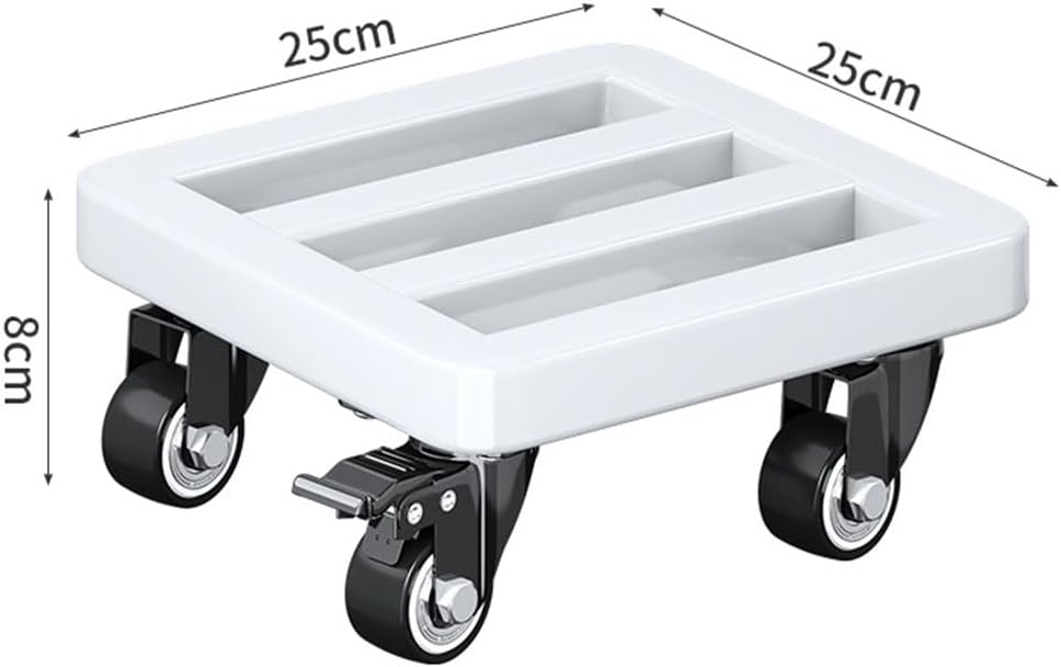 Heavy Duty Plant Caddy Square Garden Planter Trolley with Rolling Wheels for Indoor Outdoor Large Flower Pots Mover Mobile Base Tray Universal Wheel