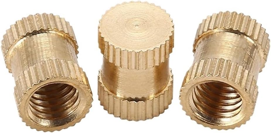 25pcs Type B Solid Brass Injection Molding Knurl Thread Insert Nuts - M3 M4 M5 M6 M8 Embedded Nutserts(10mmxM4x5.2mm)