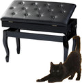Piano Bench Piano Bench with Storage Piano Accessories Piano Bench Adjustable Height Vanity Stool Piano Bench Black Length 72cm*Width 34cm