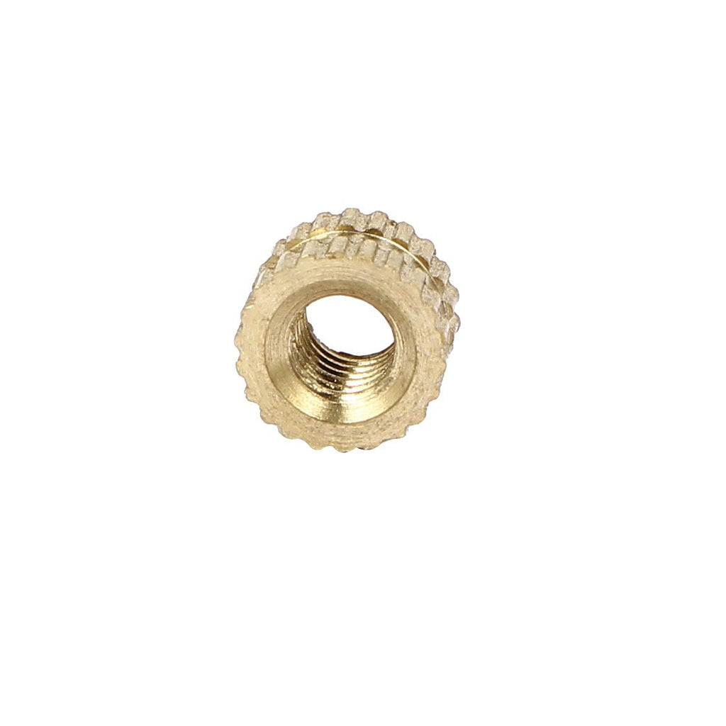 Screw Nut，M4x5mmx7mm Brass Female Threaded Insert Embedded Knurled Nuts 1000 Pcs