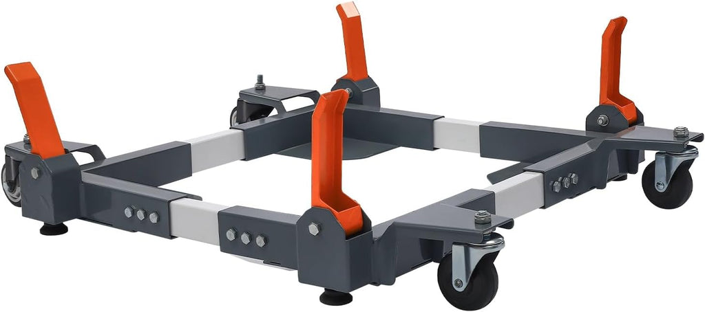 Adjustable Heavy Duty Mobile Base For Small Mechanical Equipment 4 Universal Wheels 47.7 * 35.9 * 5.9 in Grey