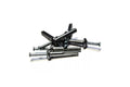 250 Pcs 1/4' X 1-1/2' Hammer Drive Concrete Anchor ZincFasteners Kit Hardware Bolts Set