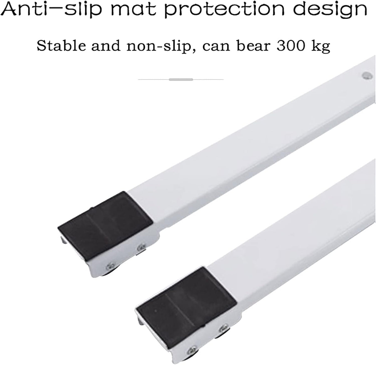 Washing Machine Stand Fridge Non-Slip Base, Universal Movable Adjustable Moving Roller Pedestal for Dryer, Mini Refrigerator, White, Silver, 2Pcs (Silver)