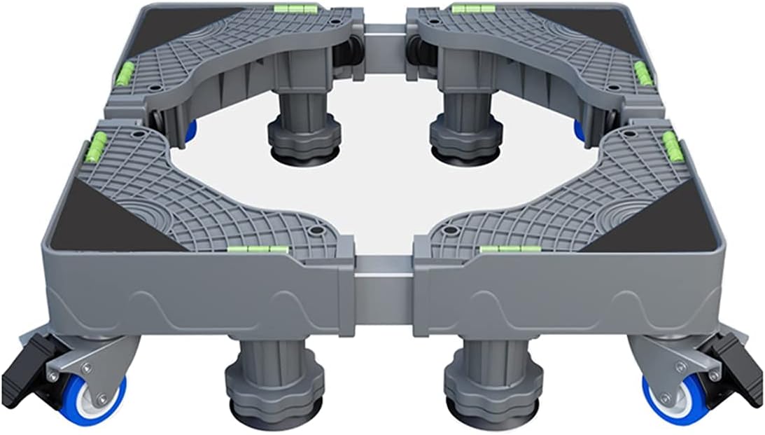 Adjustable Washing Machine Base Mobile Roller Washing Machine Stand Base Adjustable Length/Width 40-68cm Base for Dryer Furniture Fridge Stand Universal with 4 Locking Wheels