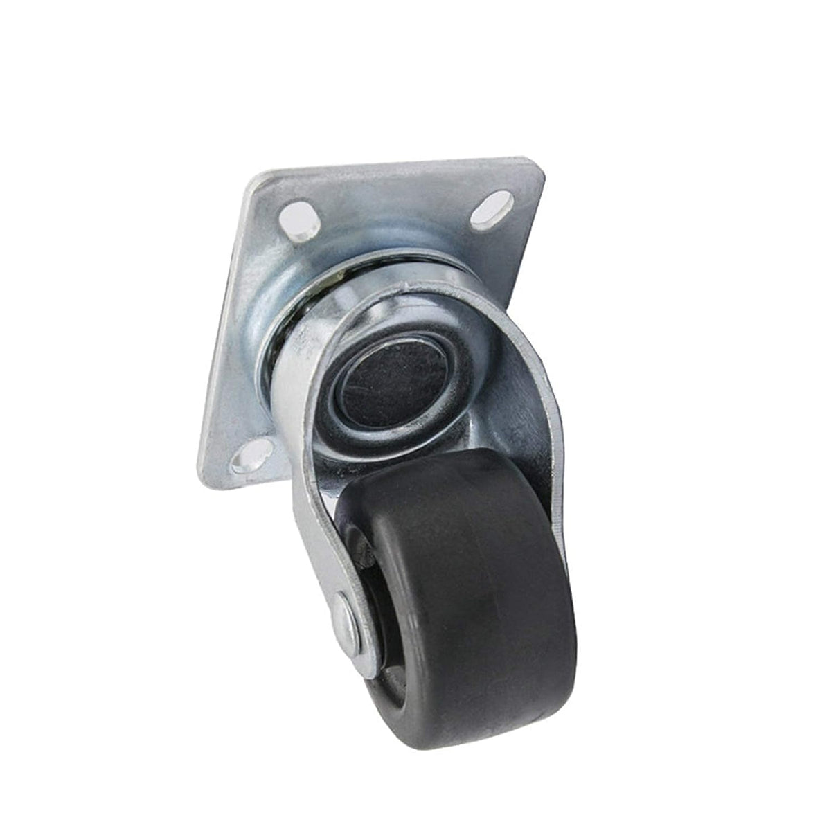40mm Universal Rubber Plate Wheels for Industrial Tables and Chairs Flat Base Design Heavy-Duty Smooth Rolling Casters for Easy Mobility