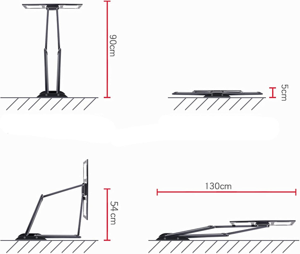 Universal TV Stand TV Stand Base Wall TV Multi-Function Hanger Full Motion TV Wall Mount Bracket Tilts Extension for Most 36-85 Inch Flat Screen TVs, Max 600x400mm Up to 176lbs Tv