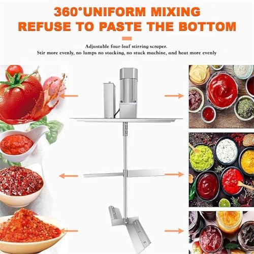 40L Electric Stirring Pot - Automatic Saucier with Ergonomic Grip for Restaurants, Hotels & Industrial Cooking - Ideal for Large-Scale Sauces, Soups & Condiments