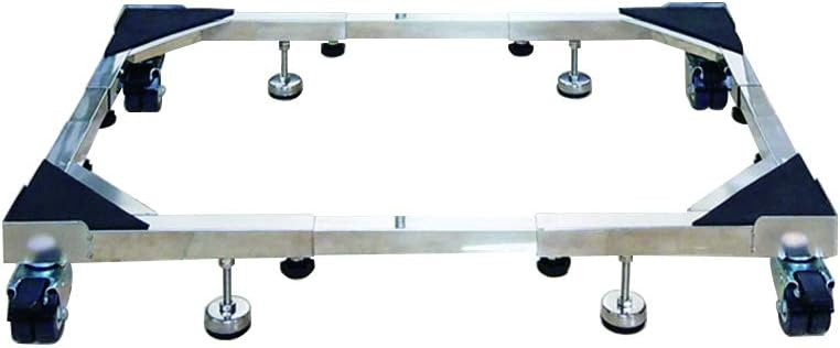 Universal Base Fridge Stand Washing Machine zer Wheels Heavy Duty Movable with 4×2 Locking Rubber Swivel Wheels Washing Machine Holder Bracket for Double Door Cooler, (A 4