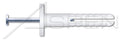 (1000 pcs) 1/4' X 1-1/2', Hammer Drive Anchors, Round Head, Nylon Body/Steel Pin