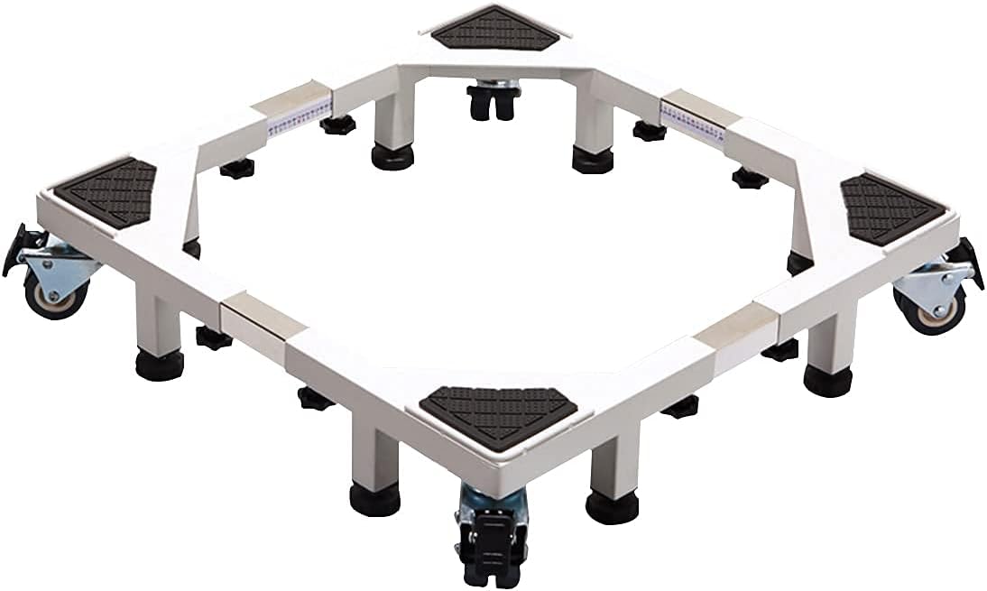 Adjustable Washing Machine Base Heavy Duty Washing Machine Stand Universal Base Fridge Stand Multi-Functional Furniture Roller Holder Stand Dryer Shelf 4/8/12 Feet Cabinet Coo