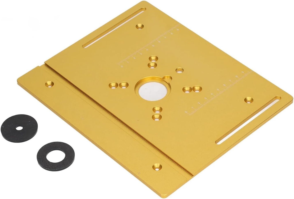 Woodworking Router Lift Kit Manual Lifting Router Lift System Kit Router Table Insert Base Plate(Silver)