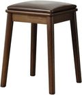 Grey Leather Footstools & Vanity Benches - Stylish Piano Stool, Makeup Seat, Garden & Dressing Stools for Living Room & Bedroom Desks，Brown