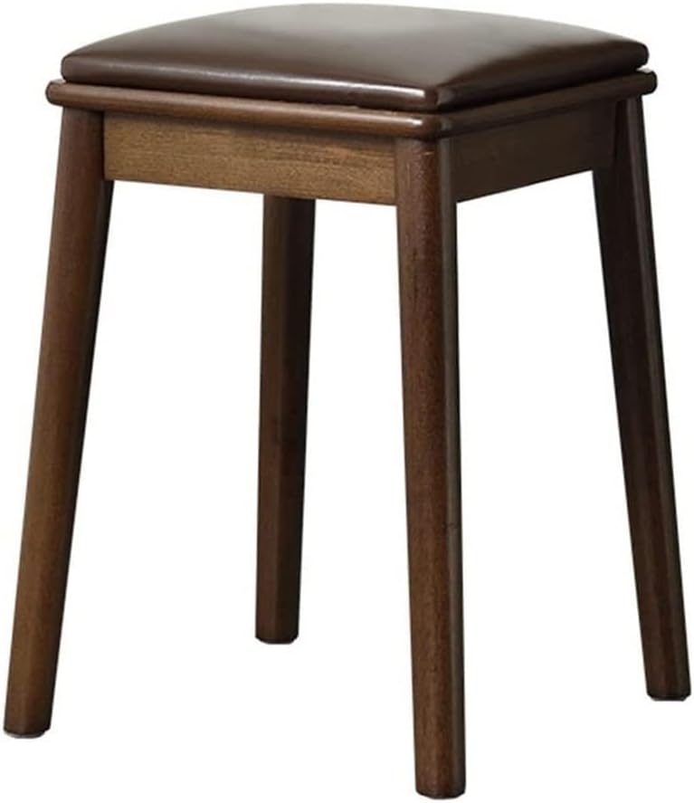 Leather Footstools, Vanity Benches, Piano Stool, Makeup Seat, Garden Stools, Dressing Stools, Living Room and Bedroom Desk Stools,Brown
