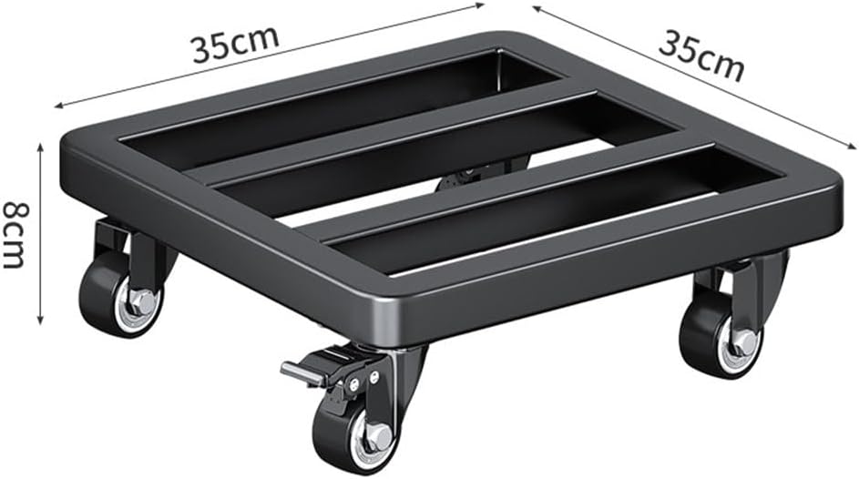 Heavy Duty Plant Caddy Square Garden Planter Trolley with Rolling Wheels for Indoor Outdoor Large Flower Pots Mover Mobile Base Tray Universal Wheel