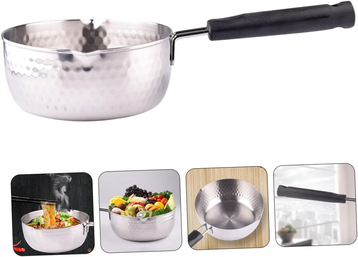 Snow Pan Japanese Yukihira Pan Milk Pan Sauce Pan Japanese Yukihira Pot Cooking Pot Pasta Noodles Pot Fried Milk Pot Boiling Pot Saucier Big Pot Stainless Steel Sauc Pot