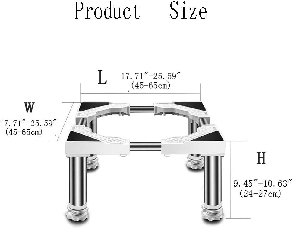 Adjustable Washing Machine Base Multi-Functional Ajustable Base Stand Washing Machine Stand Length 50-75cm Dryer Stand Universal Base Fridge Stand Height 29-32cm for cookers d