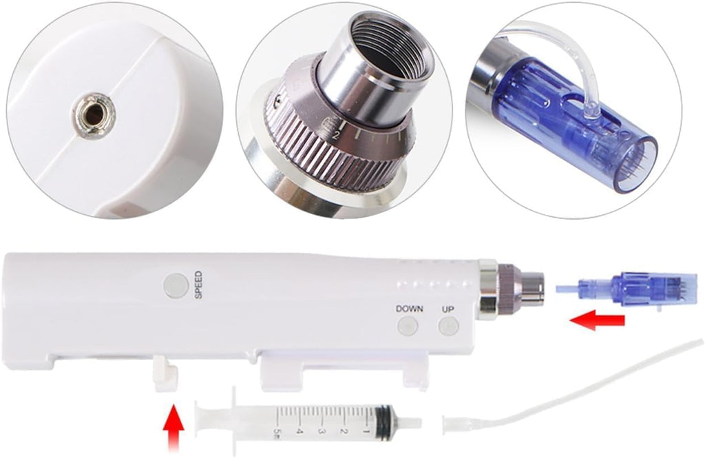 Elitzia Non-Needle Injection Facial Rejuvenation Skin Care Tools Instrument 2 Cartridges for Home Use ETNV6138