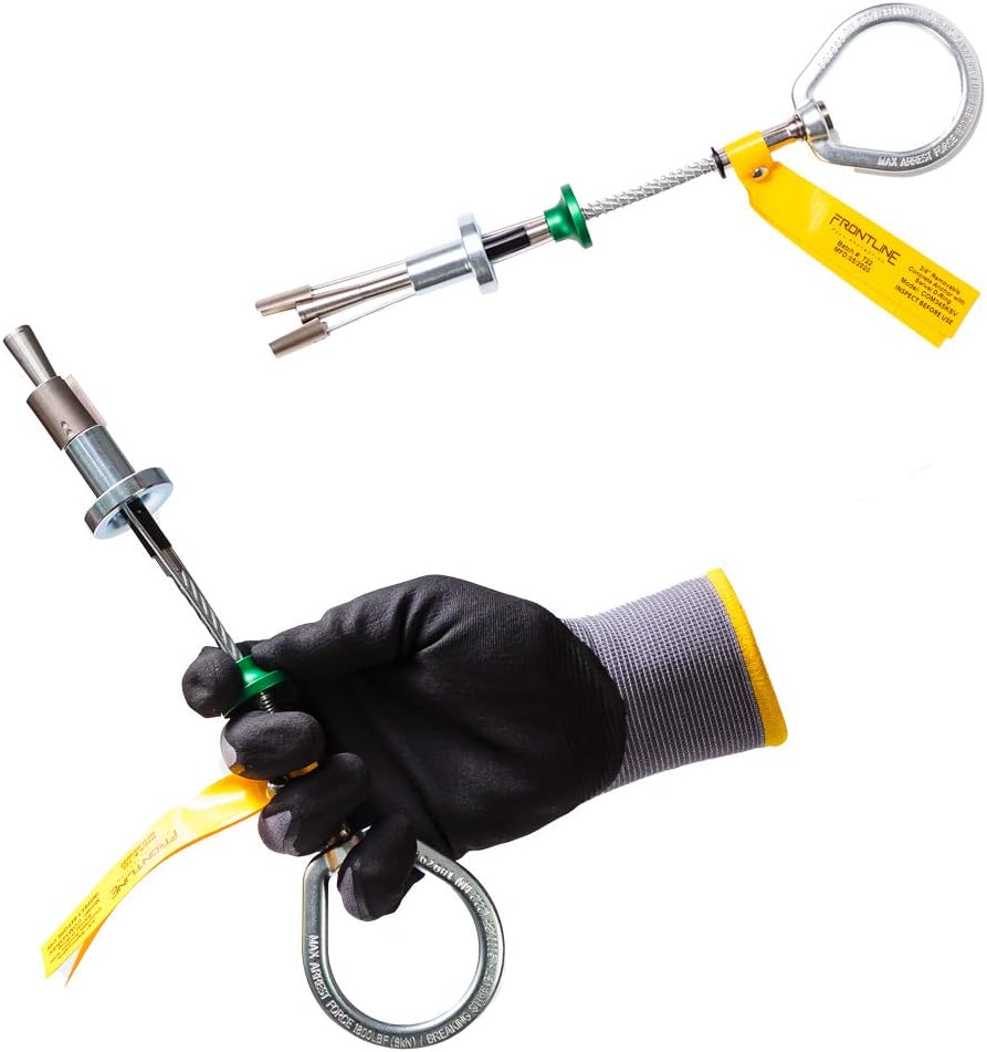 Frontline COB345KSV Reusable 5K Concrete Anchor Bolt with Swiveling D-Ring | ANSI, OSHA & EN Compliant | Built Tough, Rugged and Corrosion Resistant | OSHA & ANSI Compliant
