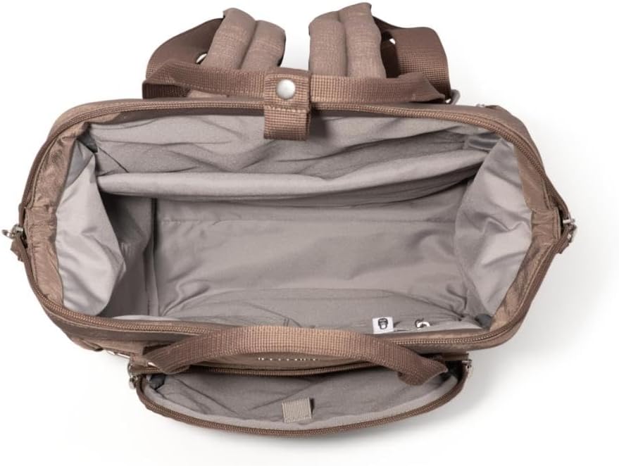 Baggallini Securtex Anti-Theft Windsor Backpack for Travel, Work & College, RFID & Locking Zipper, Up to 16' Laptop
